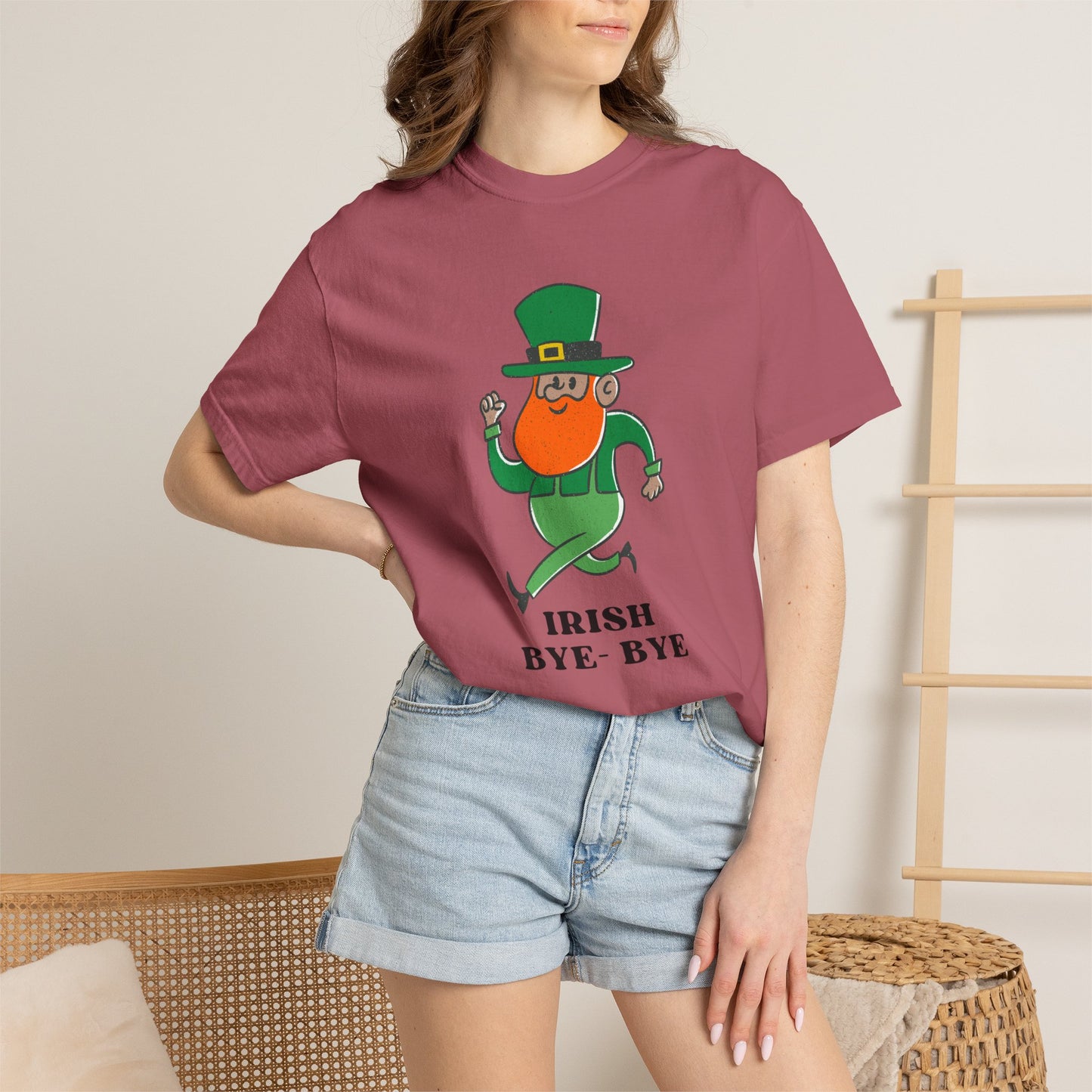 Irish Bye-Bye Leprechaun T-shirt for St. Patrick's Day, Funny Graphic Tee for Casual Wear, Unisex Irish T-Shirt, Gift for Celebrations,