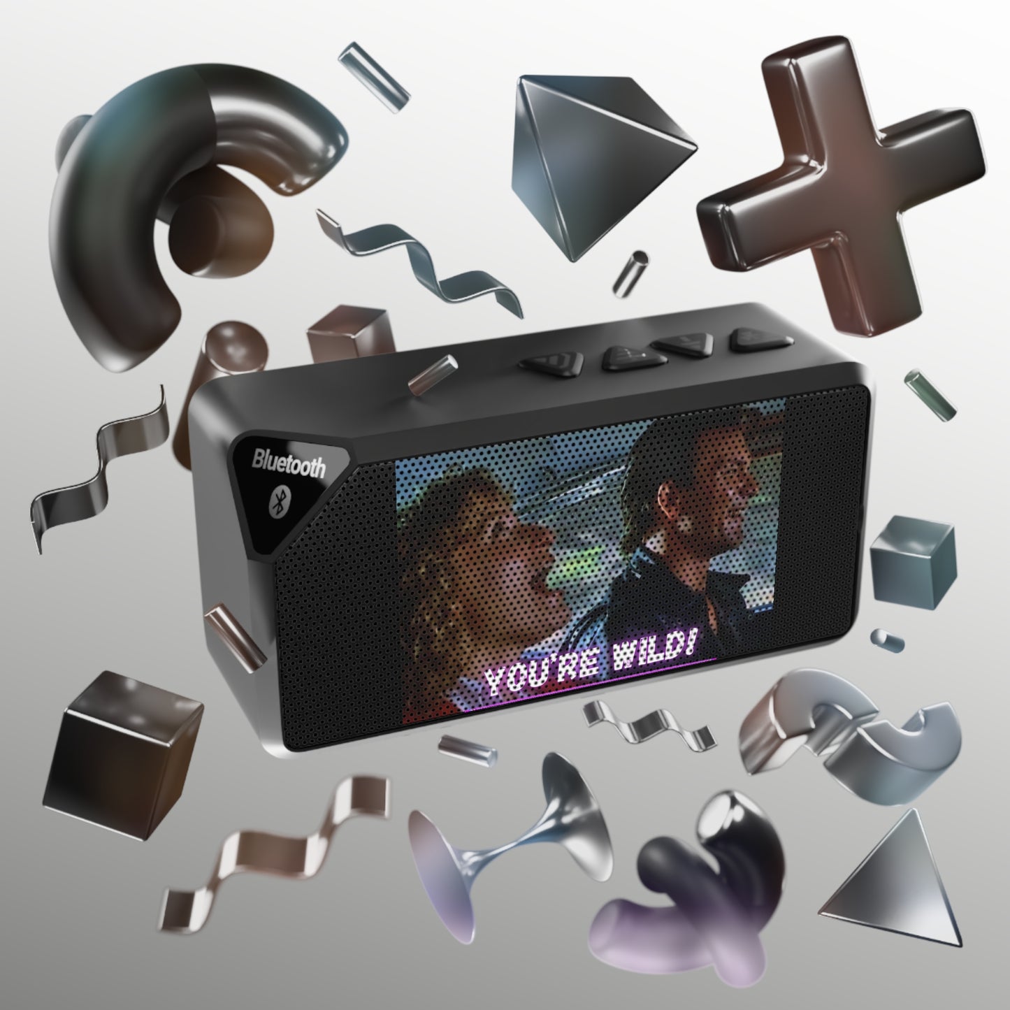 Retro-Inspired Bluetooth Speaker, Dirty Dancing YOU'RE WILD Portable Speaker, 80's Party Speaker, Patrick Swayze Jennifer Gray Speaker