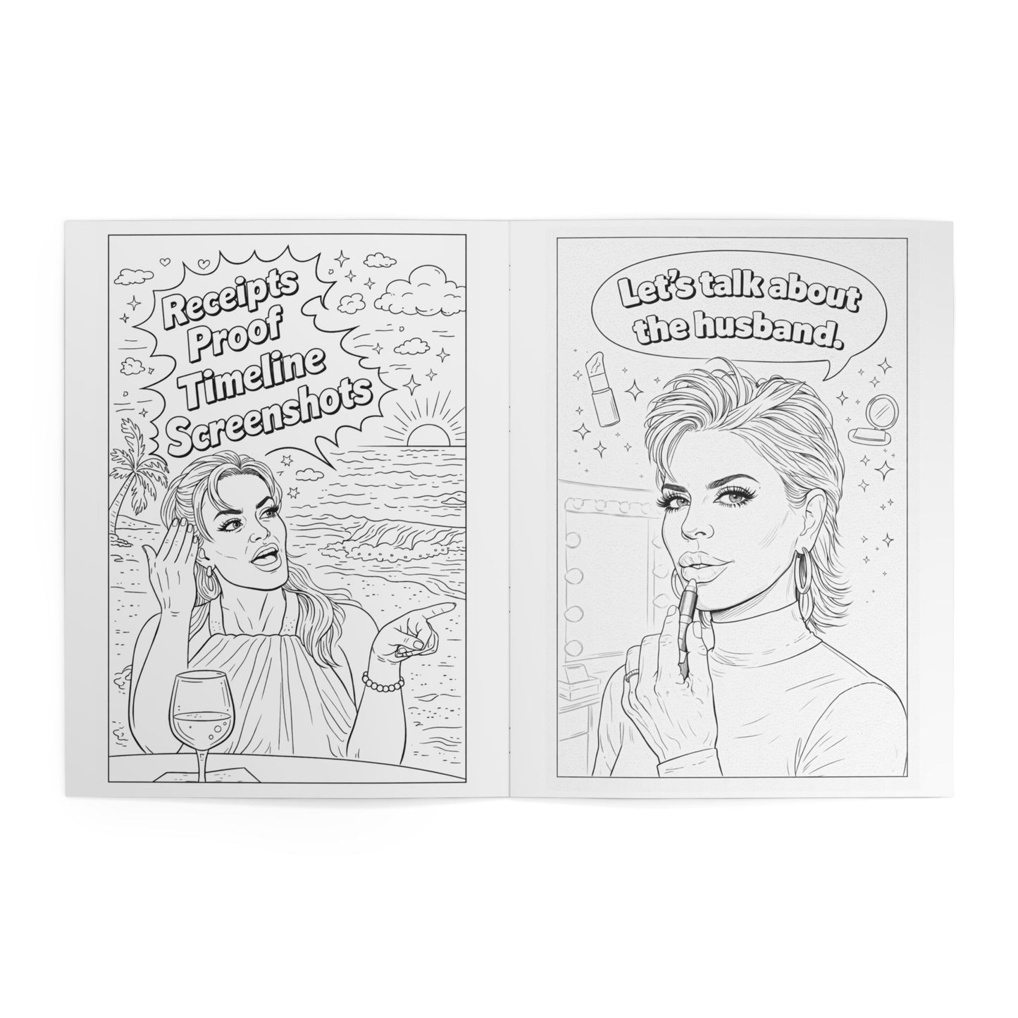 Bravo Babe Coloring Book | Housewives Gift | Funny Adult Coloring Book | Reality TV Gift | Girls Night Activity