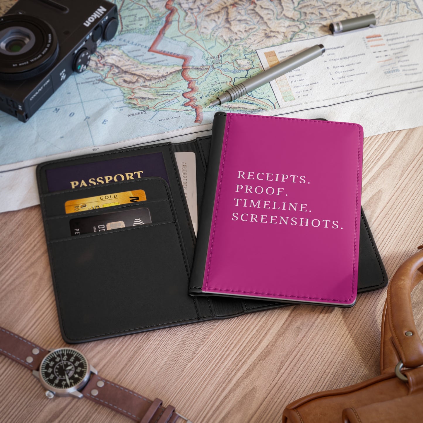 Housewives of Salt Lake City Receipts Passport Cover, RHOSLC, Proof Timeline Screenshot, Travel Holder, Document Organizer, Card Holder,