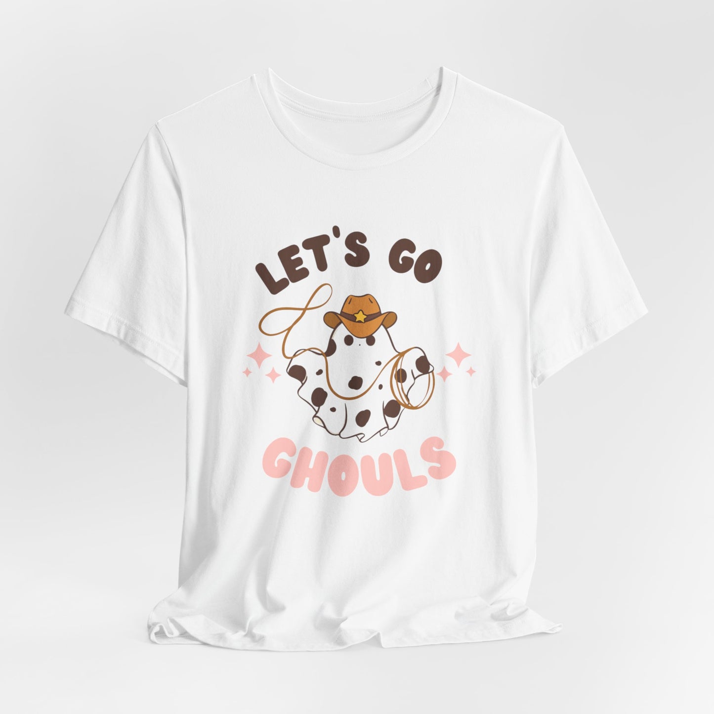 Lets Go Girls Halloween Ghouls Funny Ghosts October Women's Jersey Short Sleeve Tee