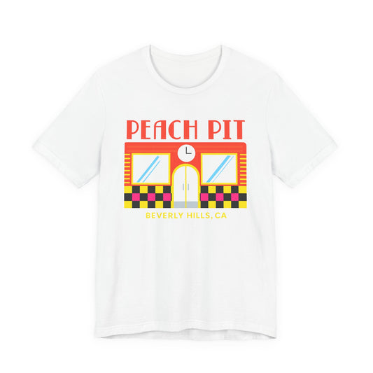 90210 Peach Pit Inspired Tee, Vintage Style Beverly Hills T-Shirt, Retro Gift, Casual Wear, Summer Fashion, Nostalgic Apparel