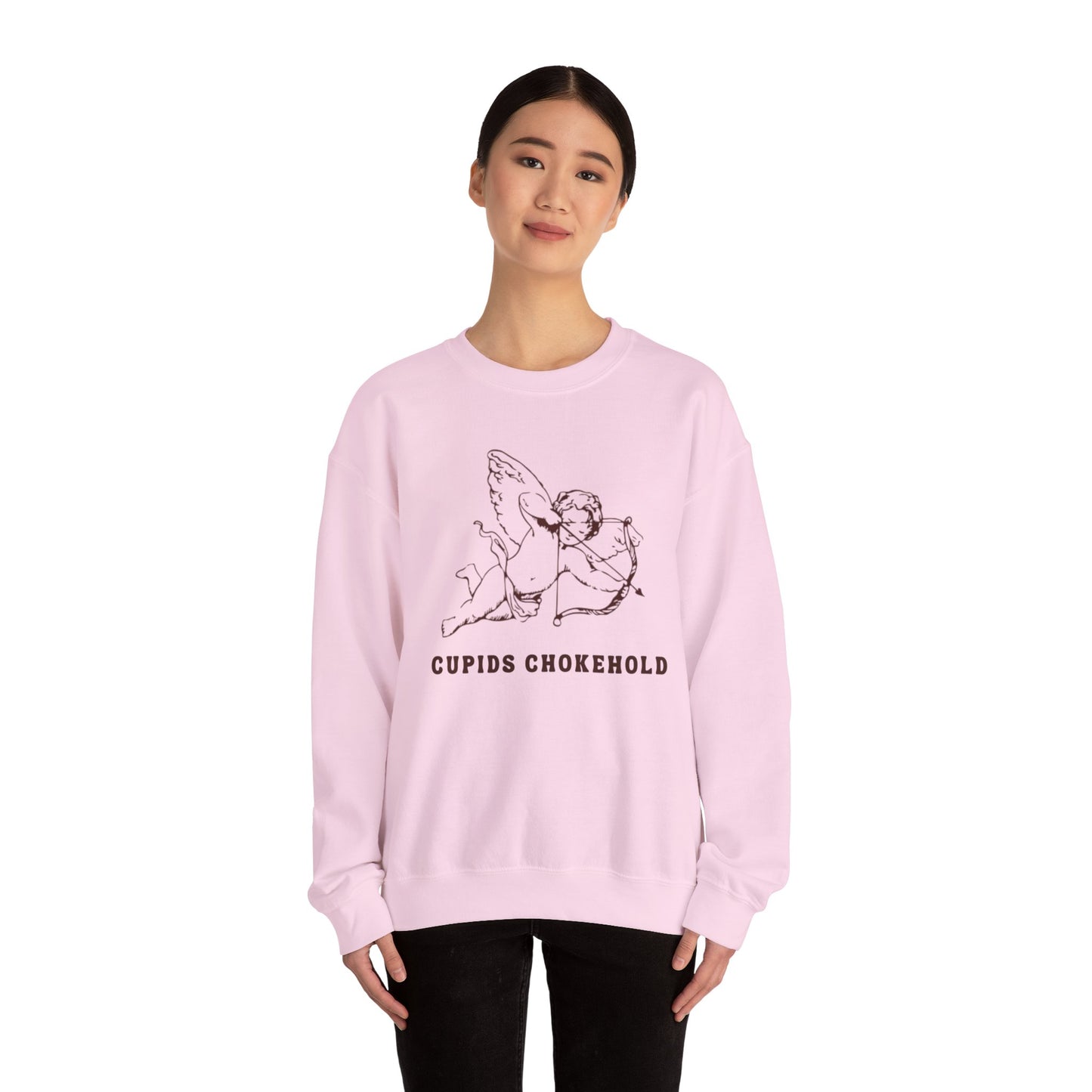 Cupid's Chokehold Crewneck Sweatshirt, Cute Gift for Valentine's Day, Cozy Casual Wear, Perfect for Lovers, Unique Graphic Design