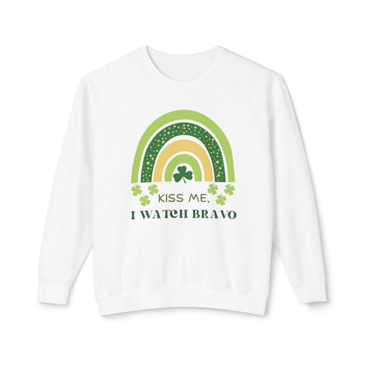Bravo St Patrick's Day Lightweight Crewneck Sweatshirt - Bravo Lover, Reality TV, Andy Cohen, St Patty's Day, Unisex Sweatshirt