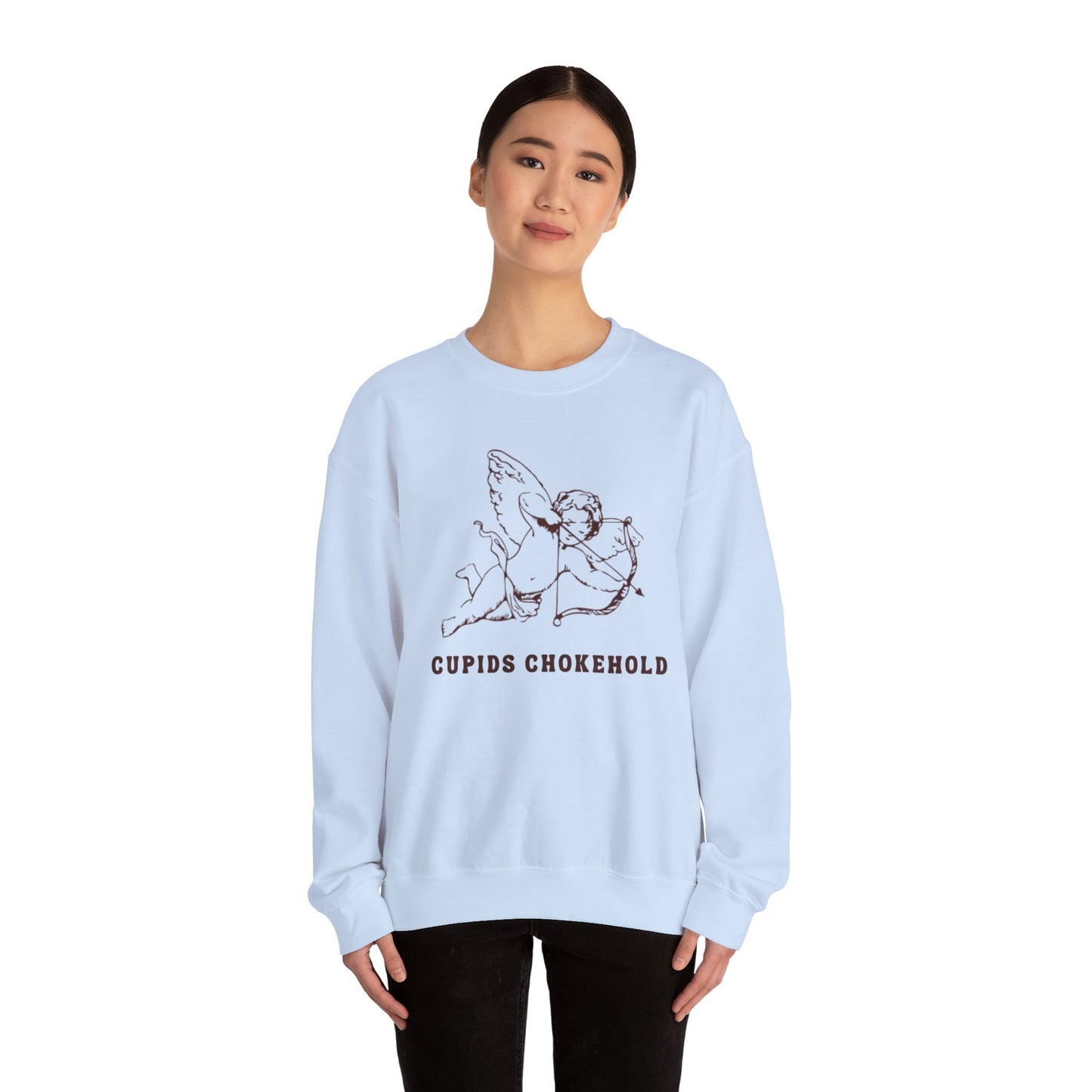 Cupid's Chokehold Crewneck Sweatshirt, Cute Gift for Valentine's Day, Cozy Casual Wear, Perfect for Lovers, Unique Graphic Design