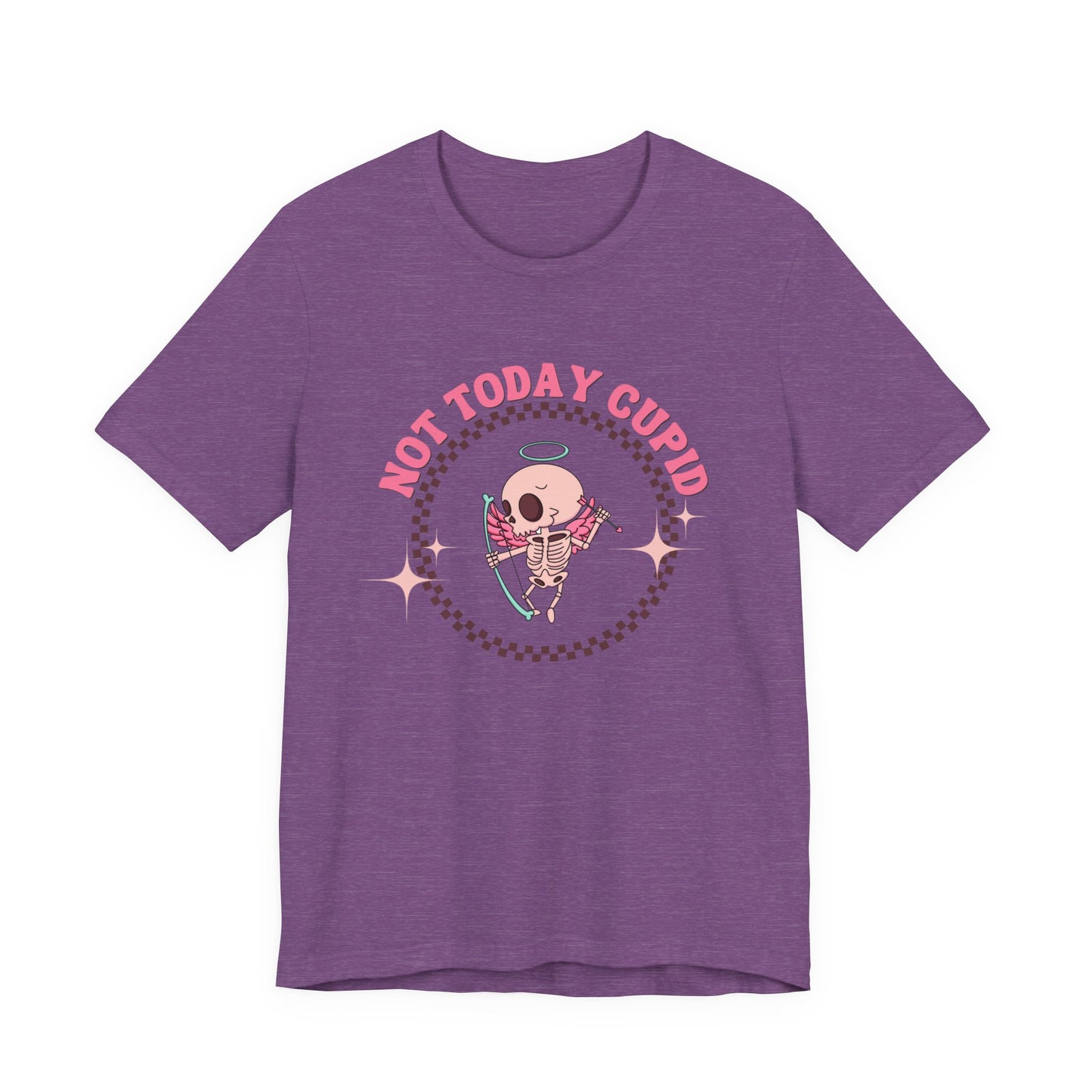 Not Today Cupid Tee - Fun Unisex Short Sleeve Shirt for Valentine's Day, Galentine's Day, Anti-Cupid Fans, Gifts, Casual Wear
