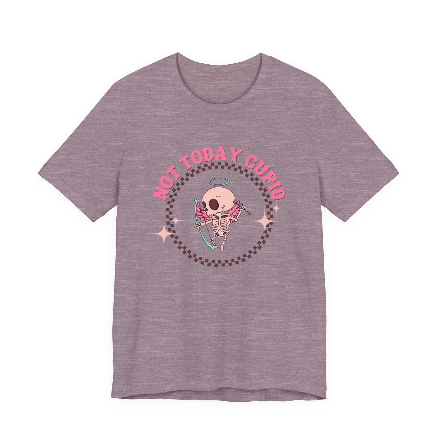 Not Today Cupid Tee - Fun Unisex Short Sleeve Shirt for Valentine's Day, Galentine's Day, Anti-Cupid Fans, Gifts, Casual Wear