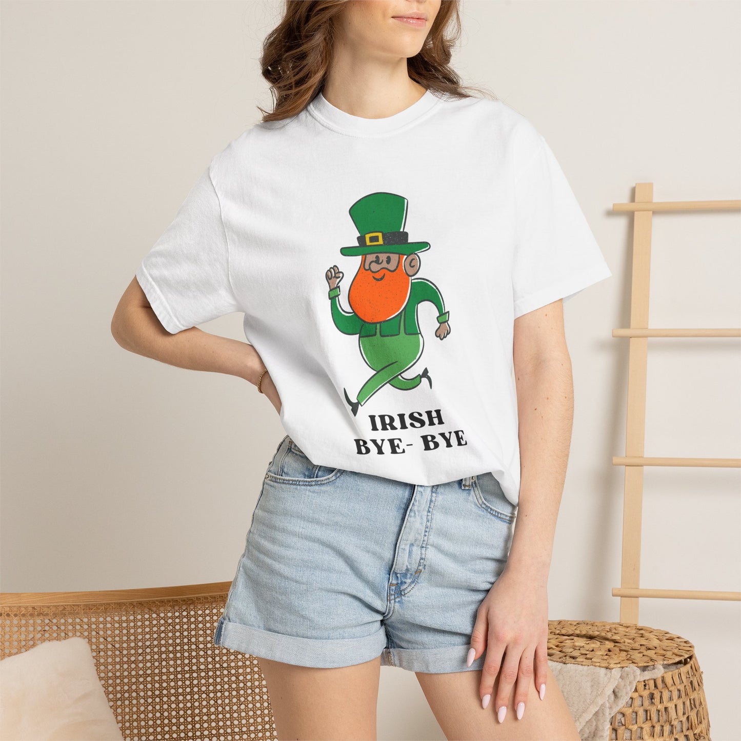 Irish Bye-Bye Leprechaun T-shirt for St. Patrick's Day, Funny Graphic Tee for Casual Wear, Unisex Irish T-Shirt, Gift for Celebrations,