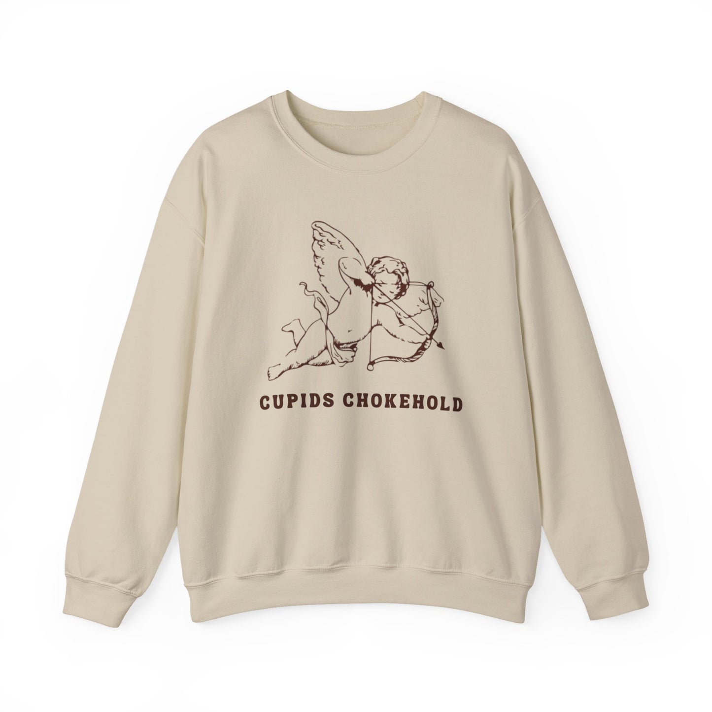 Cupid's Chokehold Crewneck Sweatshirt, Cute Gift for Valentine's Day, Cozy Casual Wear, Perfect for Lovers, Unique Graphic Design