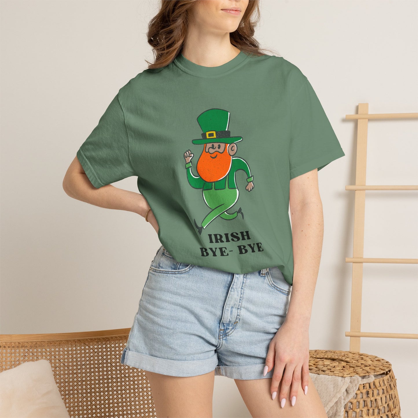 Irish Bye-Bye Leprechaun T-shirt for St. Patrick's Day, Funny Graphic Tee for Casual Wear, Unisex Irish T-Shirt, Gift for Celebrations,