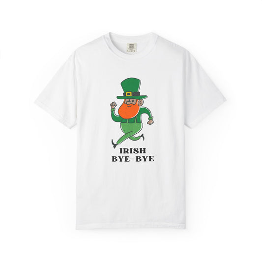 Irish Bye-Bye Leprechaun T-shirt for St. Patrick's Day, Funny Graphic Tee for Casual Wear, Unisex Irish T-Shirt, Gift for Celebrations,