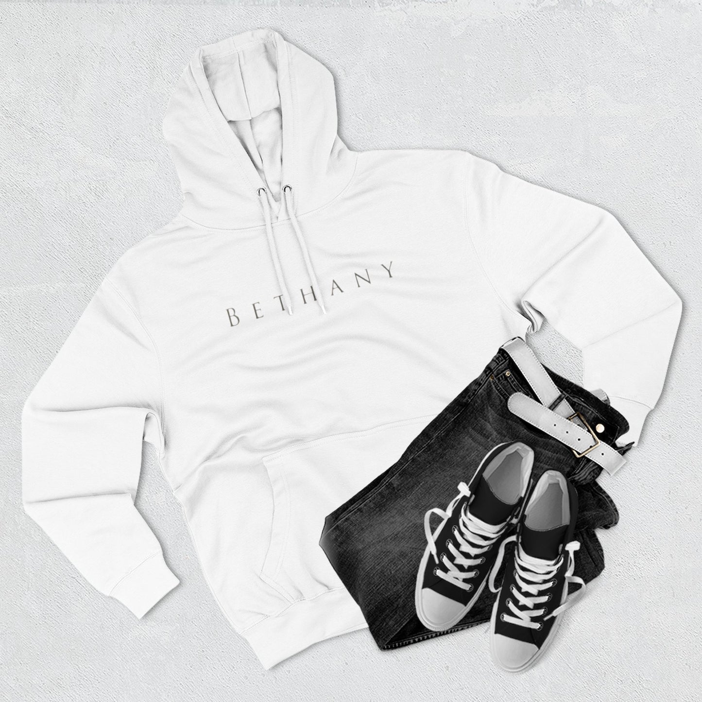Bethany Beach Hoodie - Three-Panel Fleece Hoodie, Bethany Beach, Delaware, Cozy Beachwear, Coastal Vibes Hooded Sweatshirt, Beach Lover