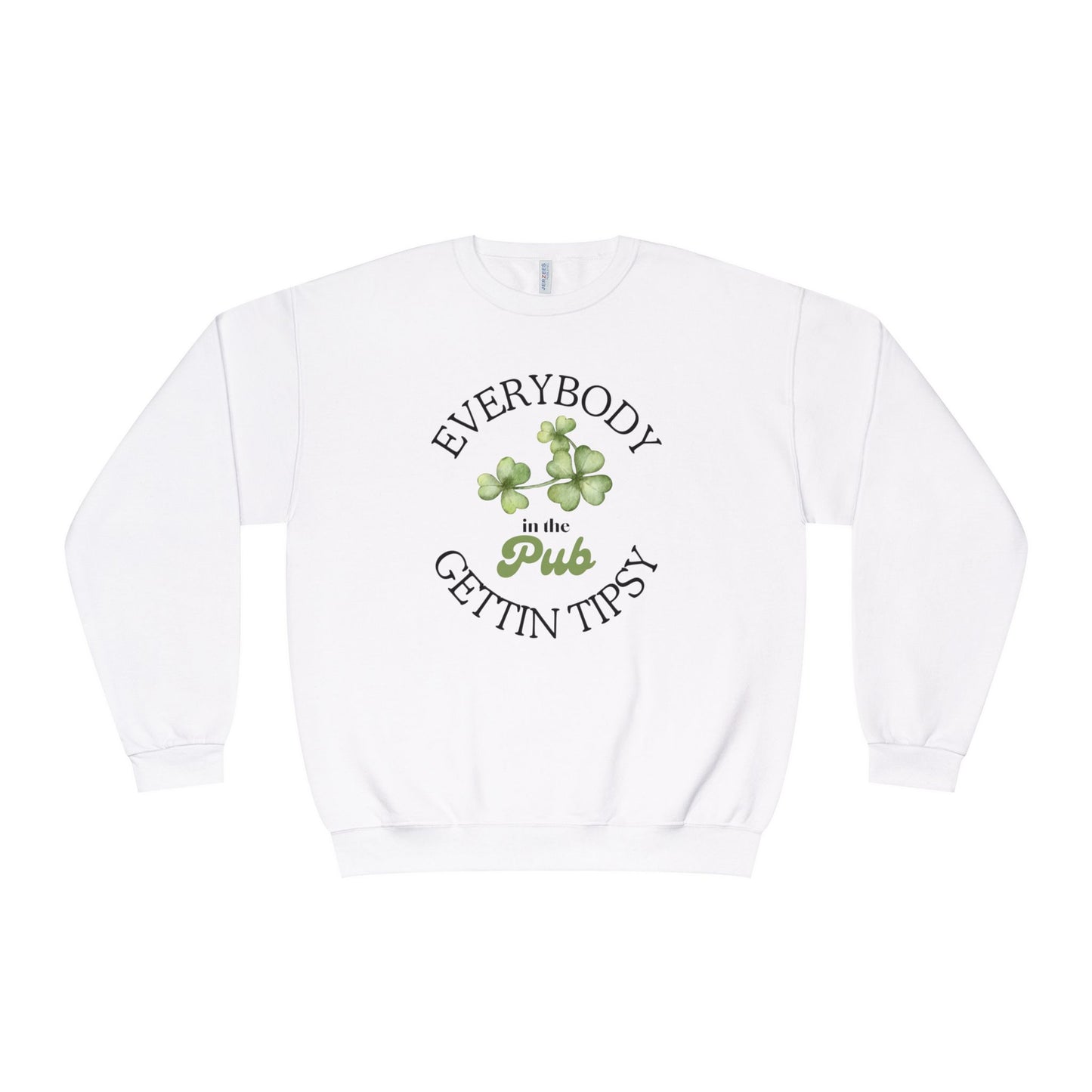St Patricks Day Crewneck Sweatshirt - Irish Pub Gift, St Paddys Day Apparel, Green Shamrock Jumper, Luck of the Irish Sweater,