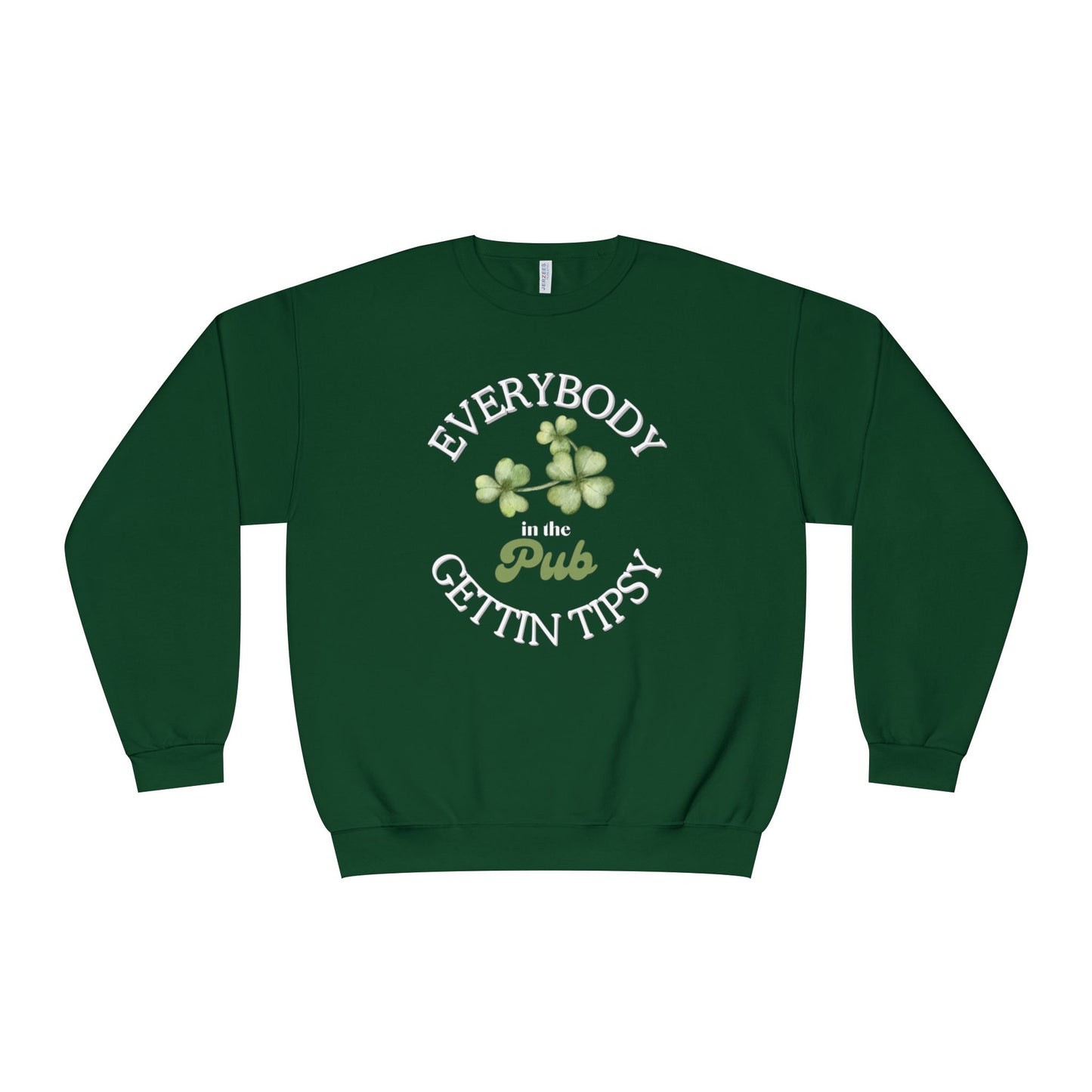 St Patricks Day Crewneck Sweatshirt - Irish Pub Gift, St Paddys Day Apparel, Green Shamrock Jumper, Luck of the Irish Sweater,