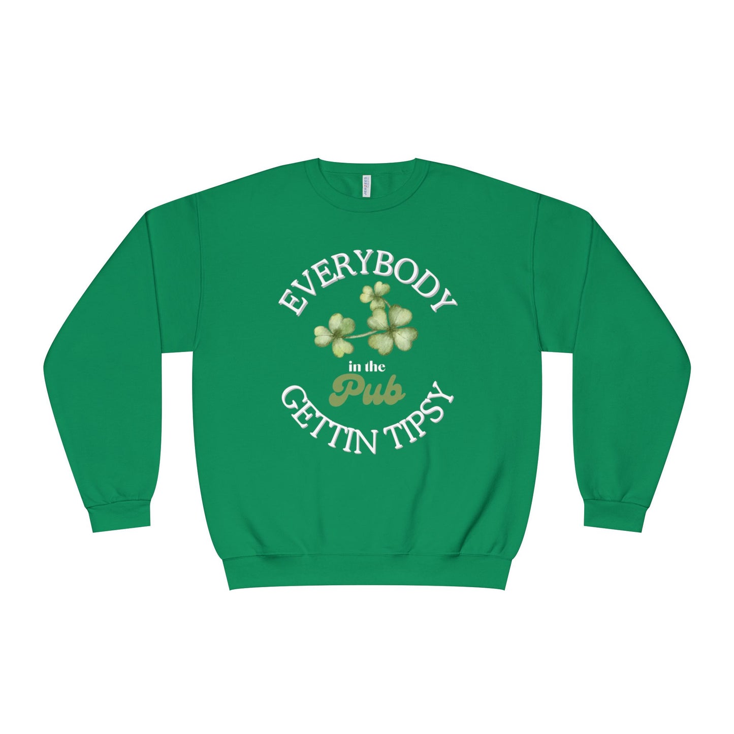 St Patricks Day Crewneck Sweatshirt - Irish Pub Gift, St Paddys Day Apparel, Green Shamrock Jumper, Luck of the Irish Sweater,