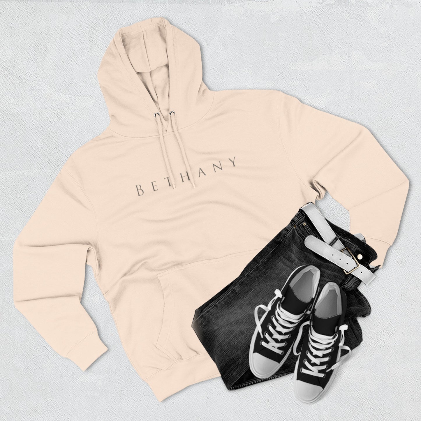 Bethany Beach Hoodie - Three-Panel Fleece Hoodie, Bethany Beach, Delaware, Cozy Beachwear, Coastal Vibes Hooded Sweatshirt, Beach Lover
