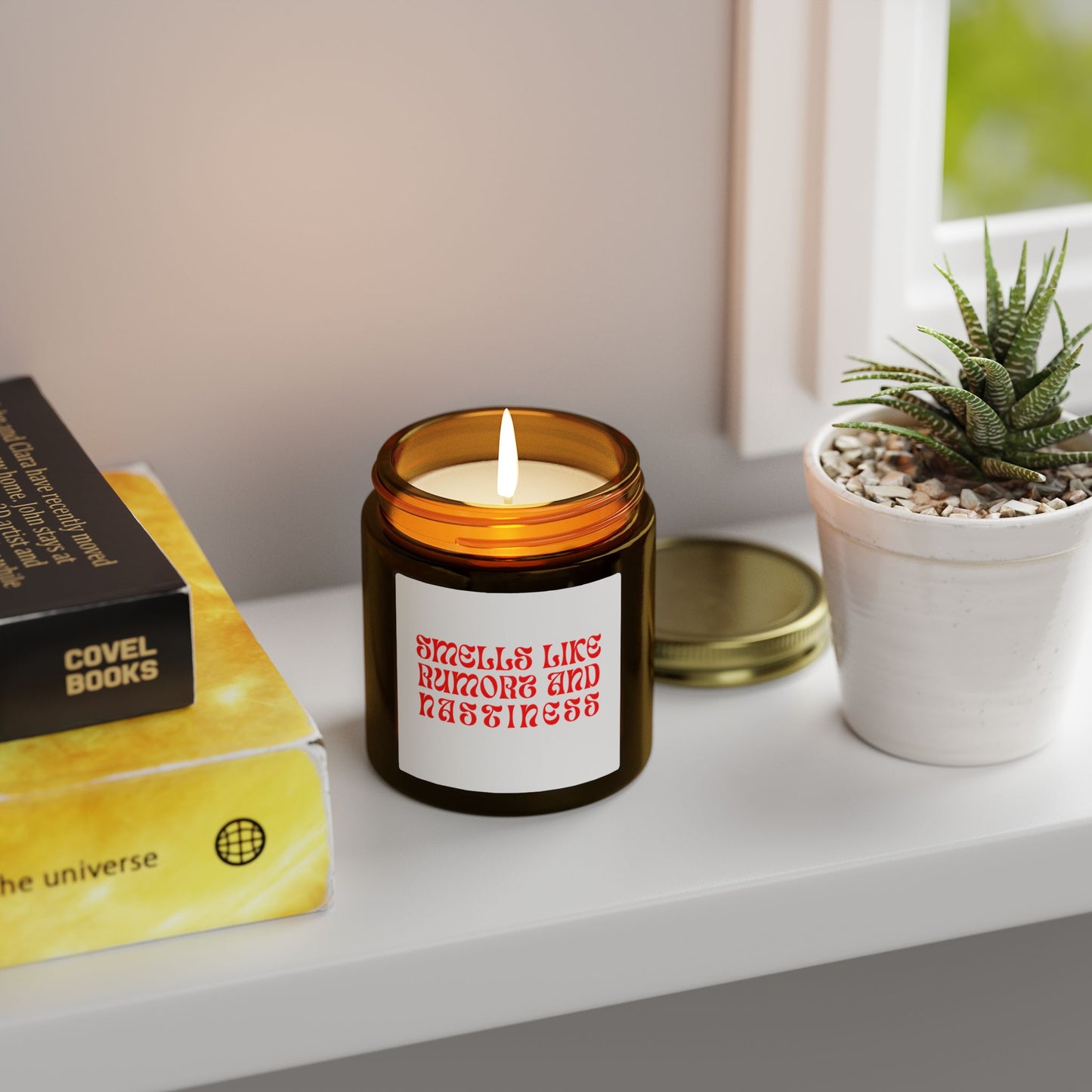 Scented Candle - Smells Like Rumors and Nastiness, Meredith Marks RHOSLC, Salt Lake City, Bravo TV Lover Gift, Coconut, Salt Lake City Decor