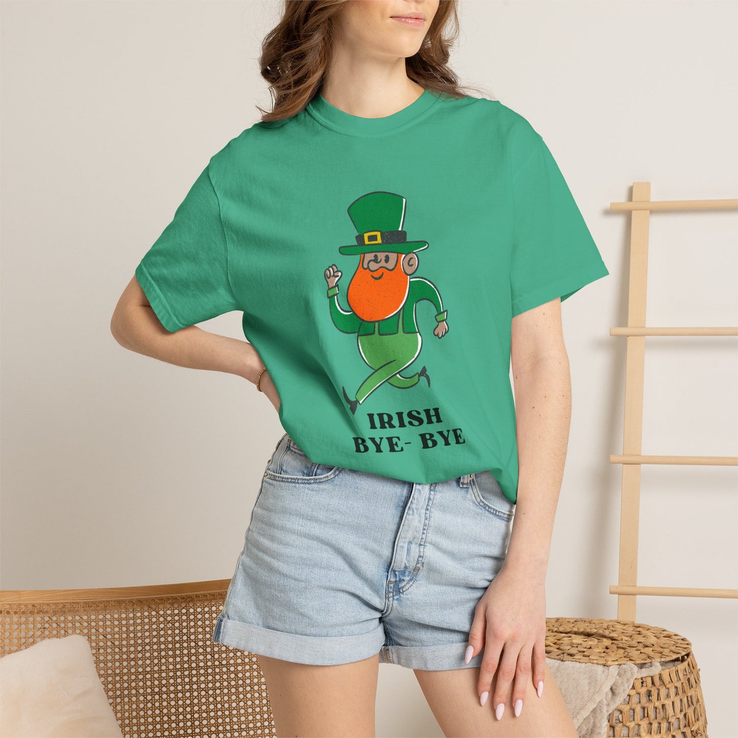 Irish Bye-Bye Leprechaun T-shirt for St. Patrick's Day, Funny Graphic Tee for Casual Wear, Unisex Irish T-Shirt, Gift for Celebrations,