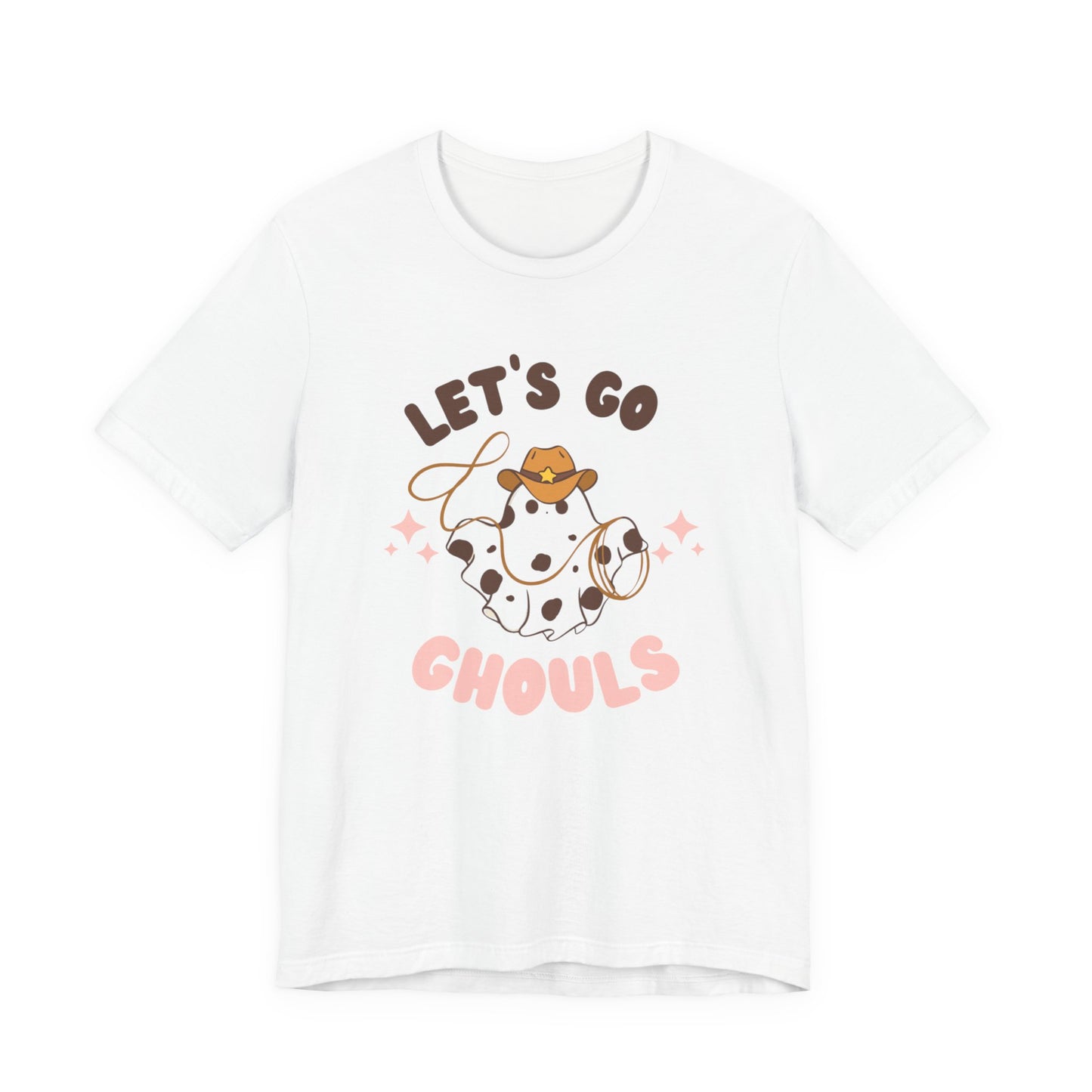 Lets Go Girls Halloween Ghouls Funny Ghosts October Women's Jersey Short Sleeve Tee