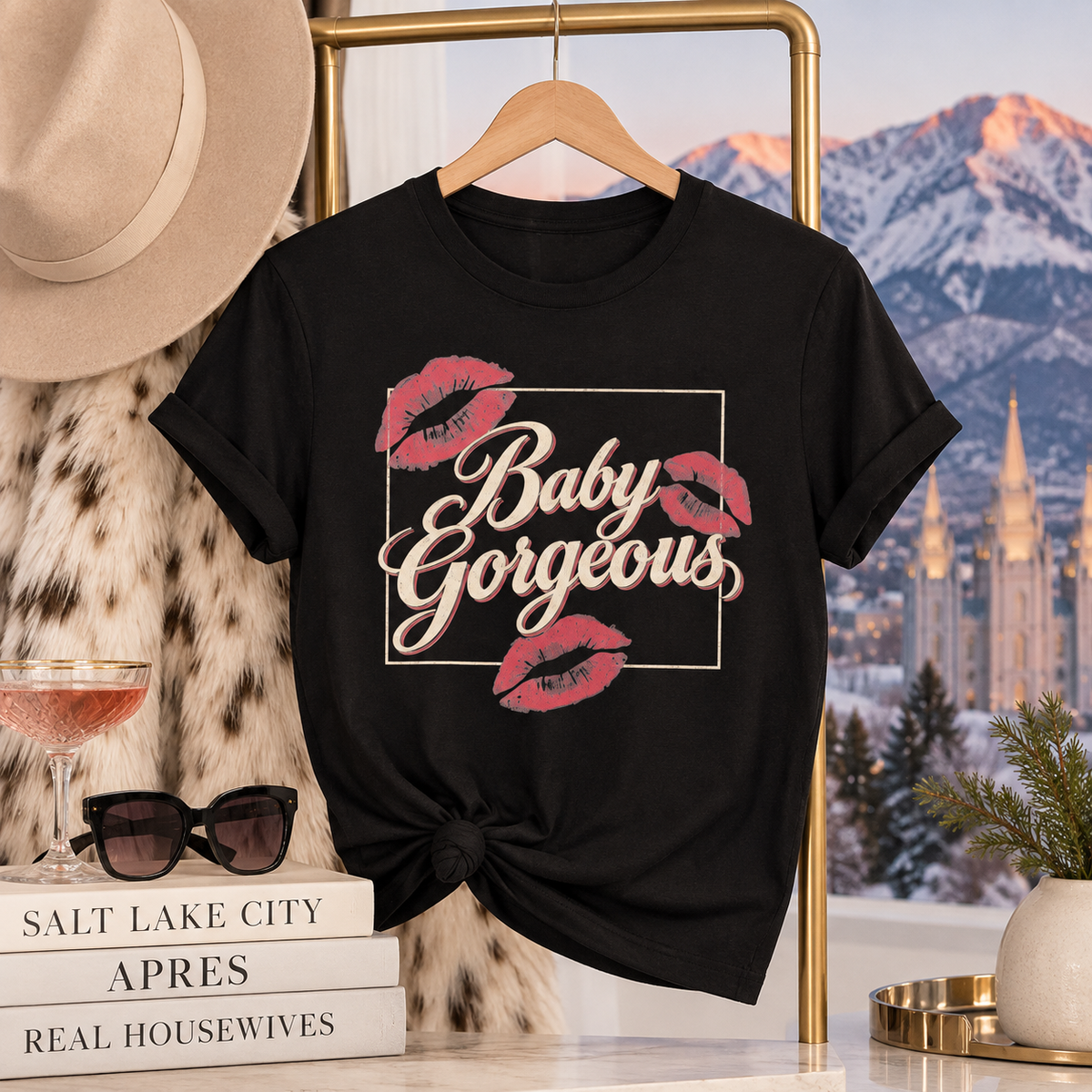 Baby Gorgeous T-shirt | Lisa Barlow RHOSLC-Inspired Bravo Merch