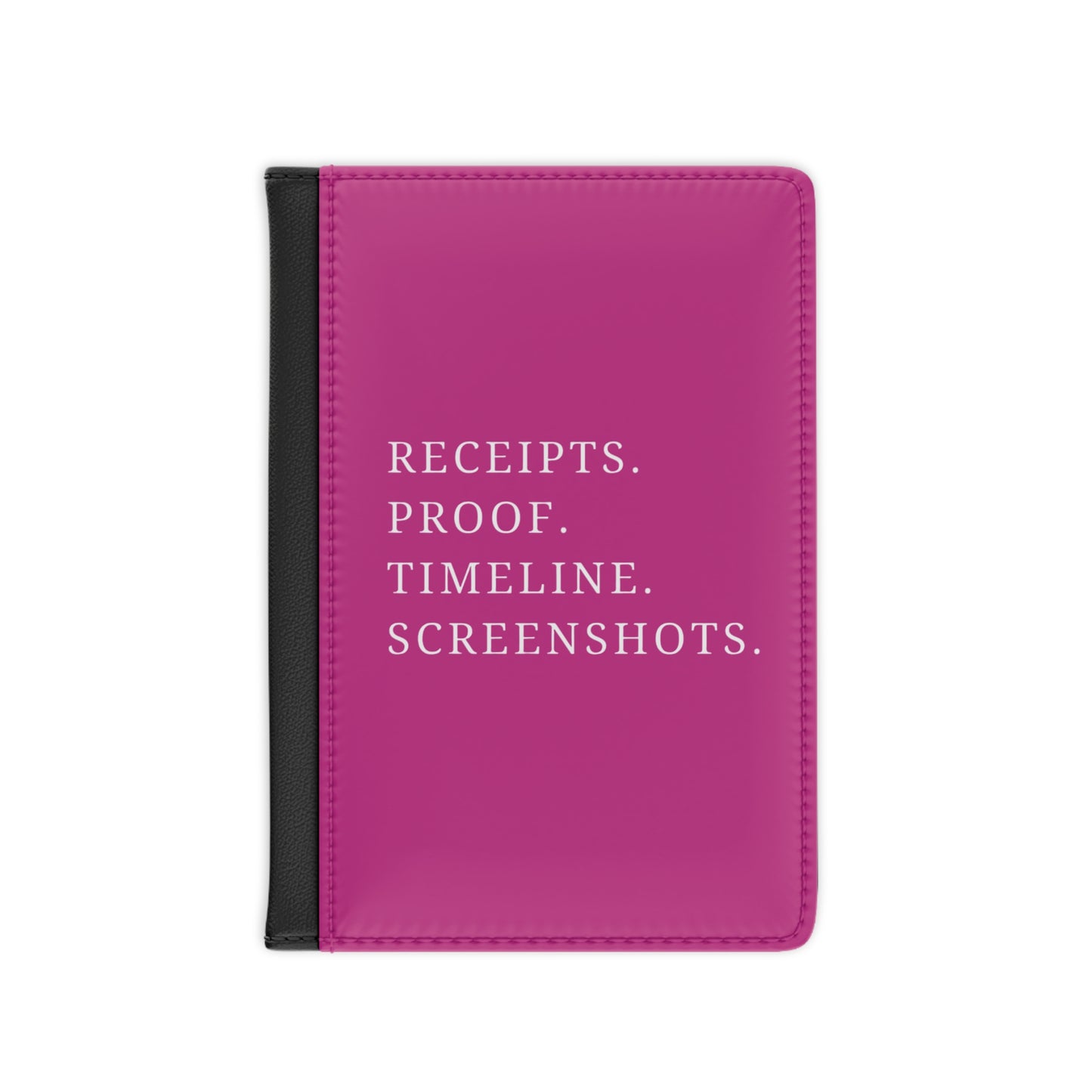 Housewives of Salt Lake City Receipts Passport Cover, RHOSLC, Proof Timeline Screenshot, Travel Holder, Document Organizer, Card Holder,