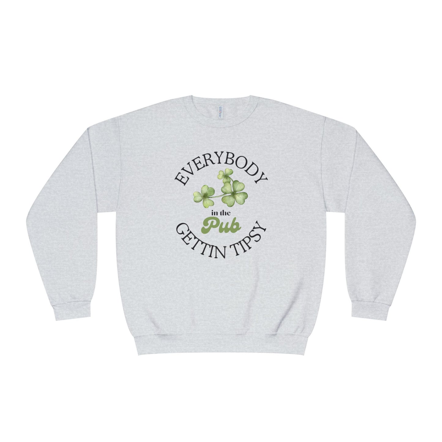St Patricks Day Crewneck Sweatshirt - Irish Pub Gift, St Paddys Day Apparel, Green Shamrock Jumper, Luck of the Irish Sweater,