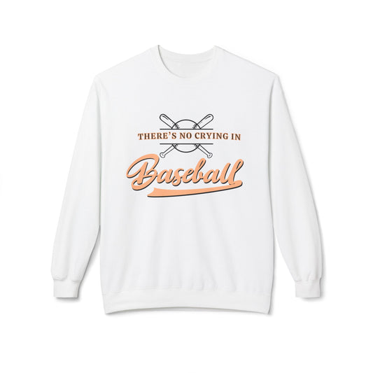 Baseball Mom Sweatshirt, No Crying in Baseball Vintage Movie Fans Apparel, Crewneck Softstyle Fleece, Baseball Season Gift