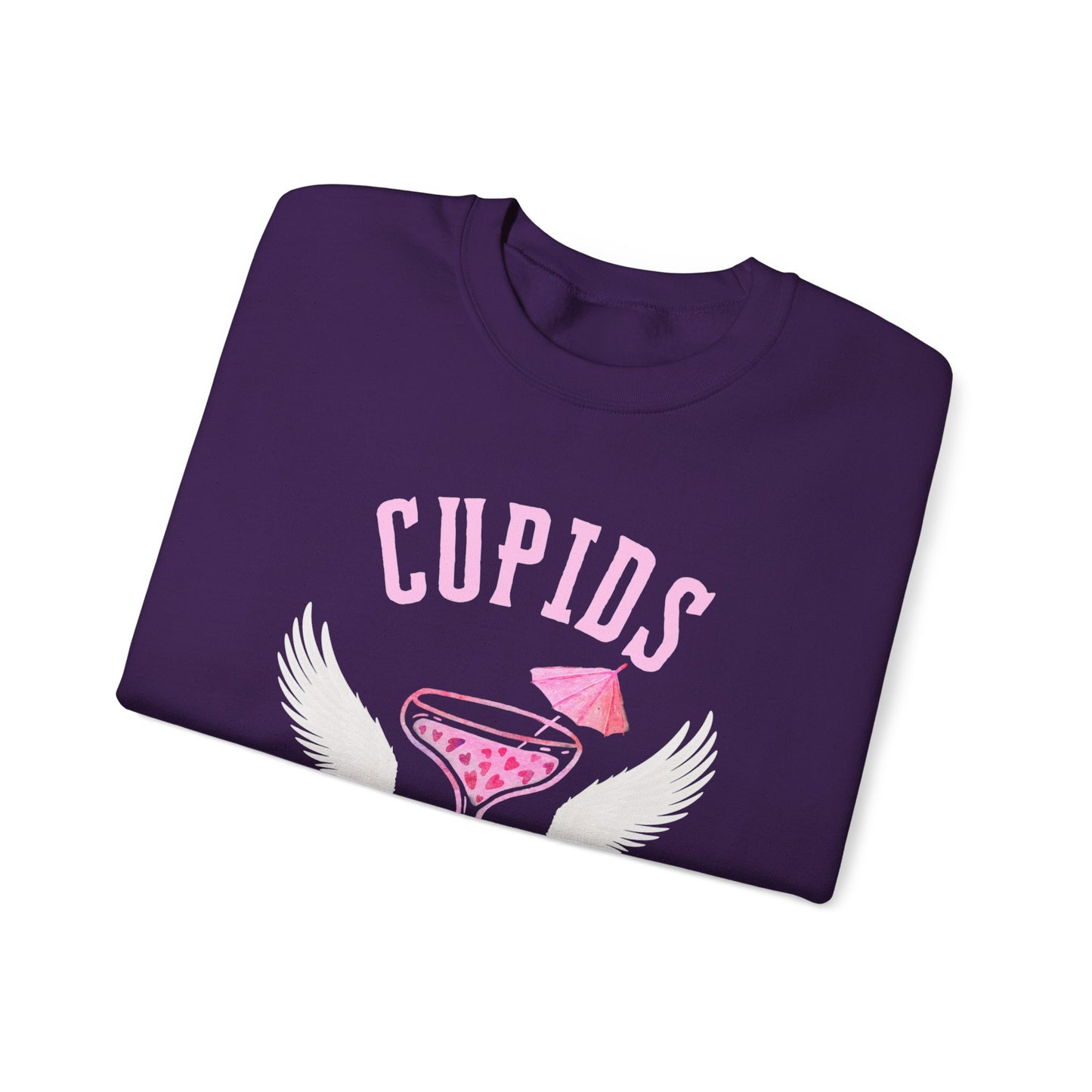 Cupid's Cocktail Club Sweatshirt - Fun Gift for Valentine's Day, Cozy Lounge Wear, Bar Hopping, Couple's Night, Unique Party Apparel