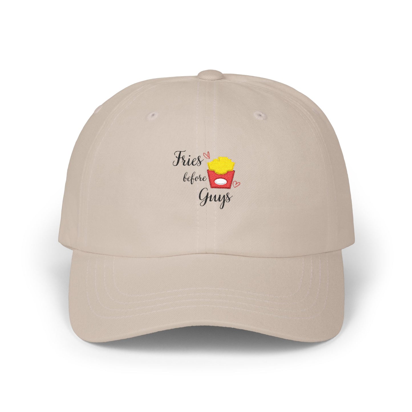 Girlie Cap, Fries Before Guys, Funny Trendy Hat, Food Lovers Gift, Casual Style, Summer Accessory, Festival Wear