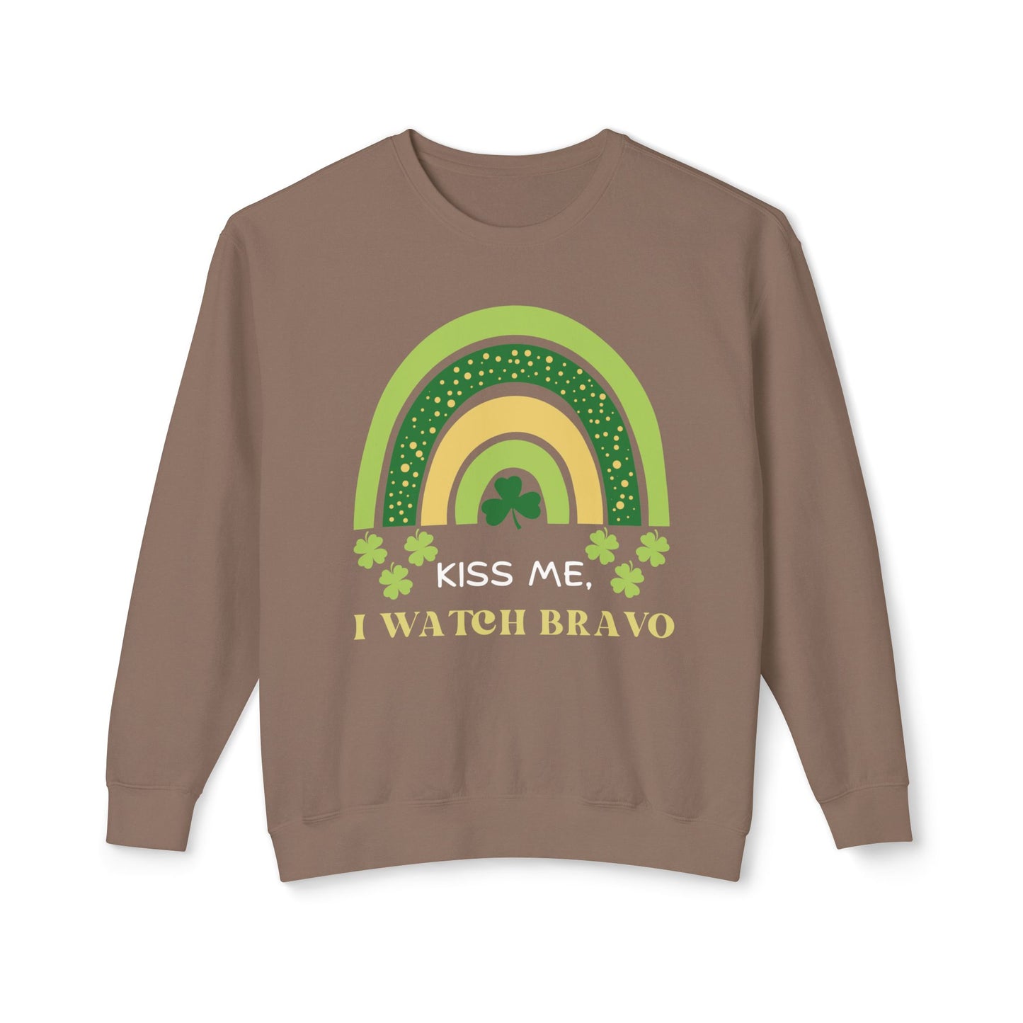 Bravo St Patrick's Day Lightweight Crewneck Sweatshirt - Bravo Lover, Reality TV, Andy Cohen, St Patty's Day, Unisex Sweatshirt