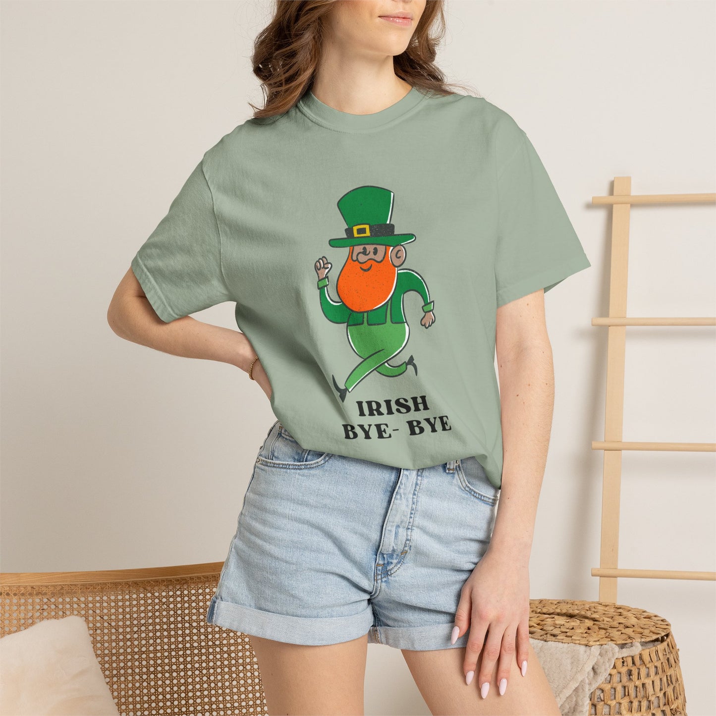 Irish Bye-Bye Leprechaun T-shirt for St. Patrick's Day, Funny Graphic Tee for Casual Wear, Unisex Irish T-Shirt, Gift for Celebrations,
