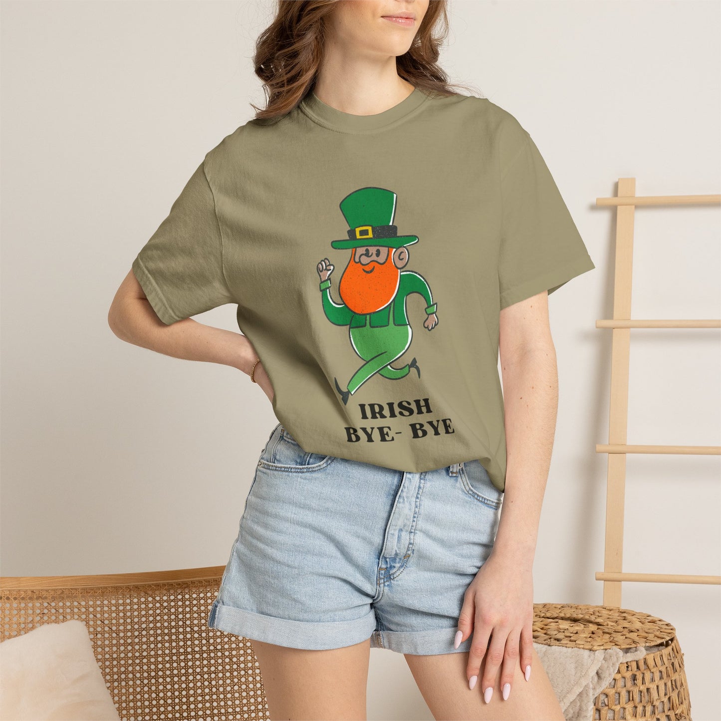 Irish Bye-Bye Leprechaun T-shirt for St. Patrick's Day, Funny Graphic Tee for Casual Wear, Unisex Irish T-Shirt, Gift for Celebrations,