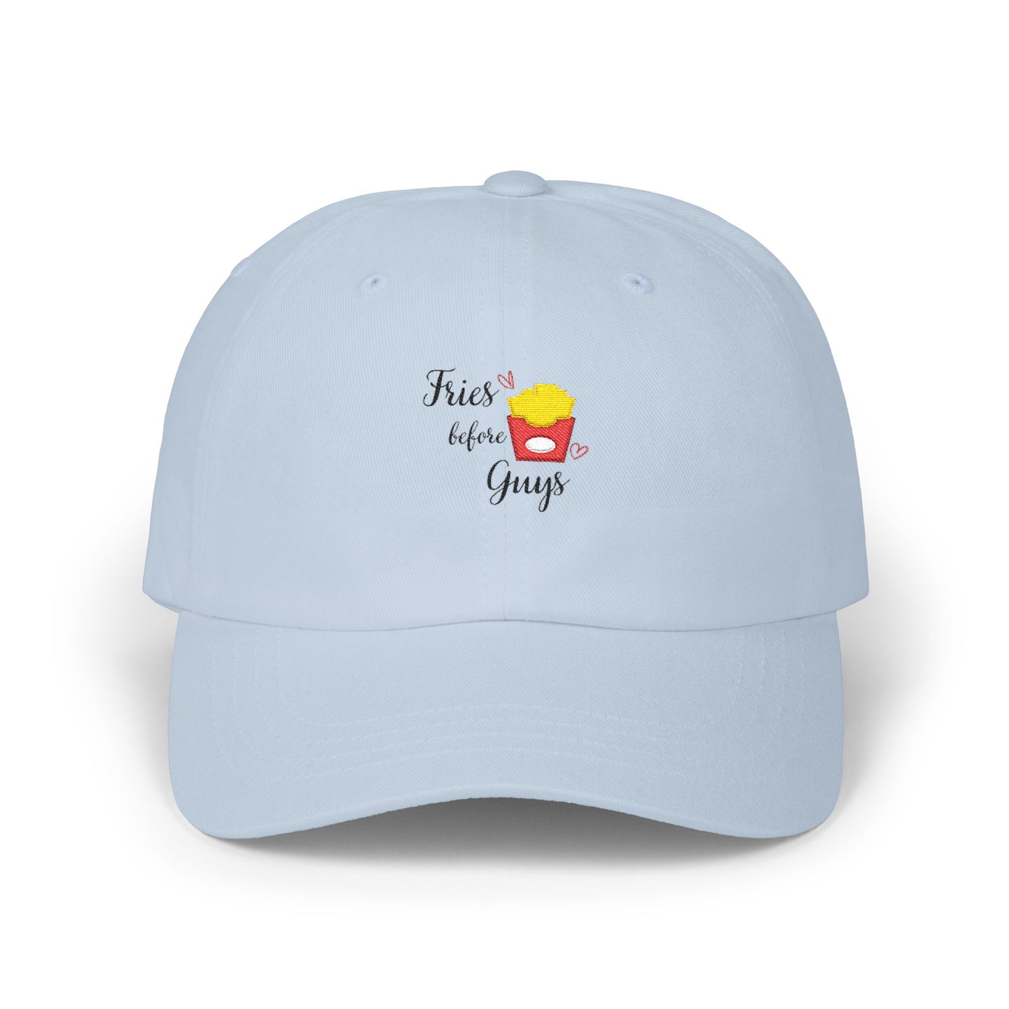 Girlie Cap, Fries Before Guys, Funny Trendy Hat, Food Lovers Gift, Casual Style, Summer Accessory, Festival Wear