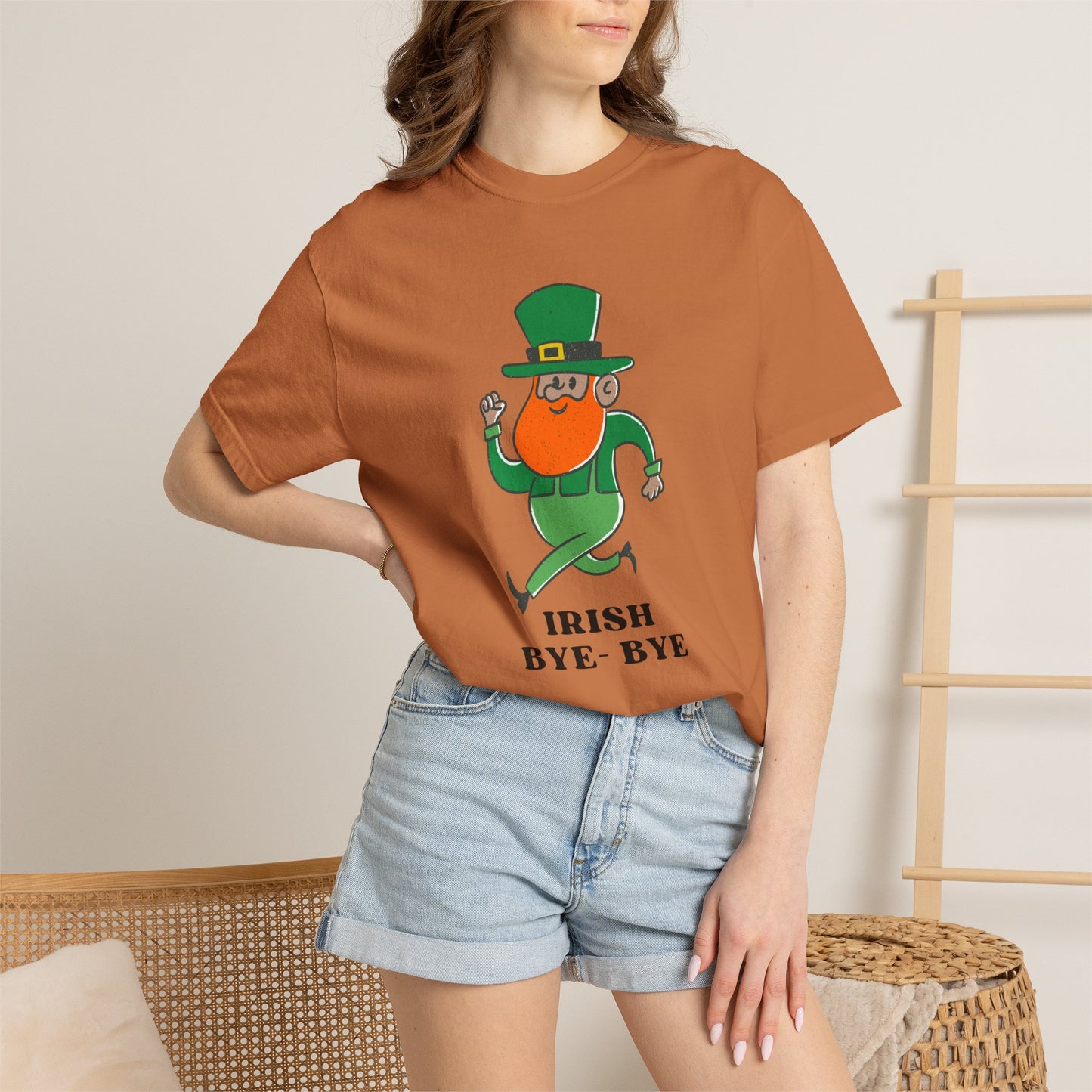 Irish Bye-Bye Leprechaun T-shirt for St. Patrick's Day, Funny Graphic Tee for Casual Wear, Unisex Irish T-Shirt, Gift for Celebrations,