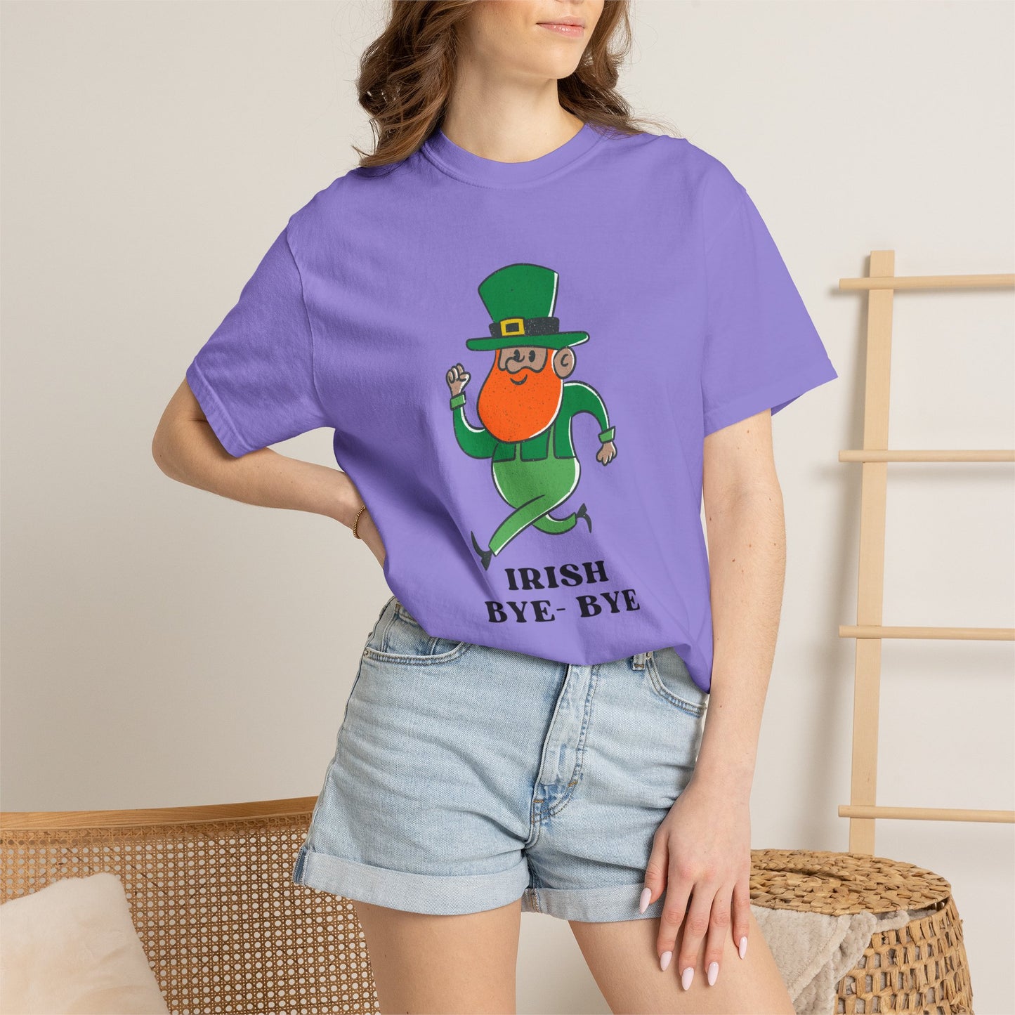 Irish Bye-Bye Leprechaun T-shirt for St. Patrick's Day, Funny Graphic Tee for Casual Wear, Unisex Irish T-Shirt, Gift for Celebrations,